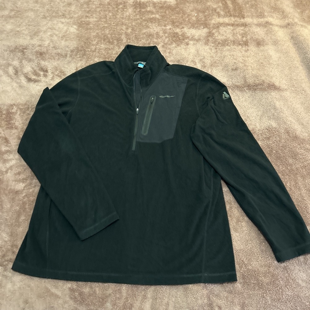 Eddie Bauer First Accent Mock neck 1/4 Zip Fleece Sweatshirt Adult  Tall XL